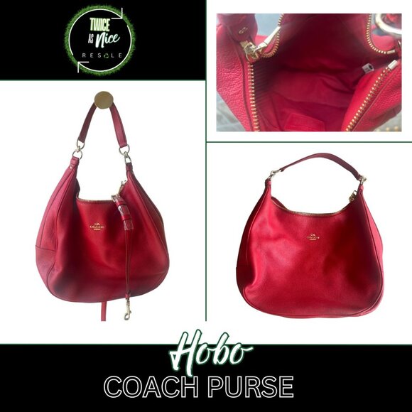 Genuine Leather Hobo Coach Purse - Picture 1 of 4